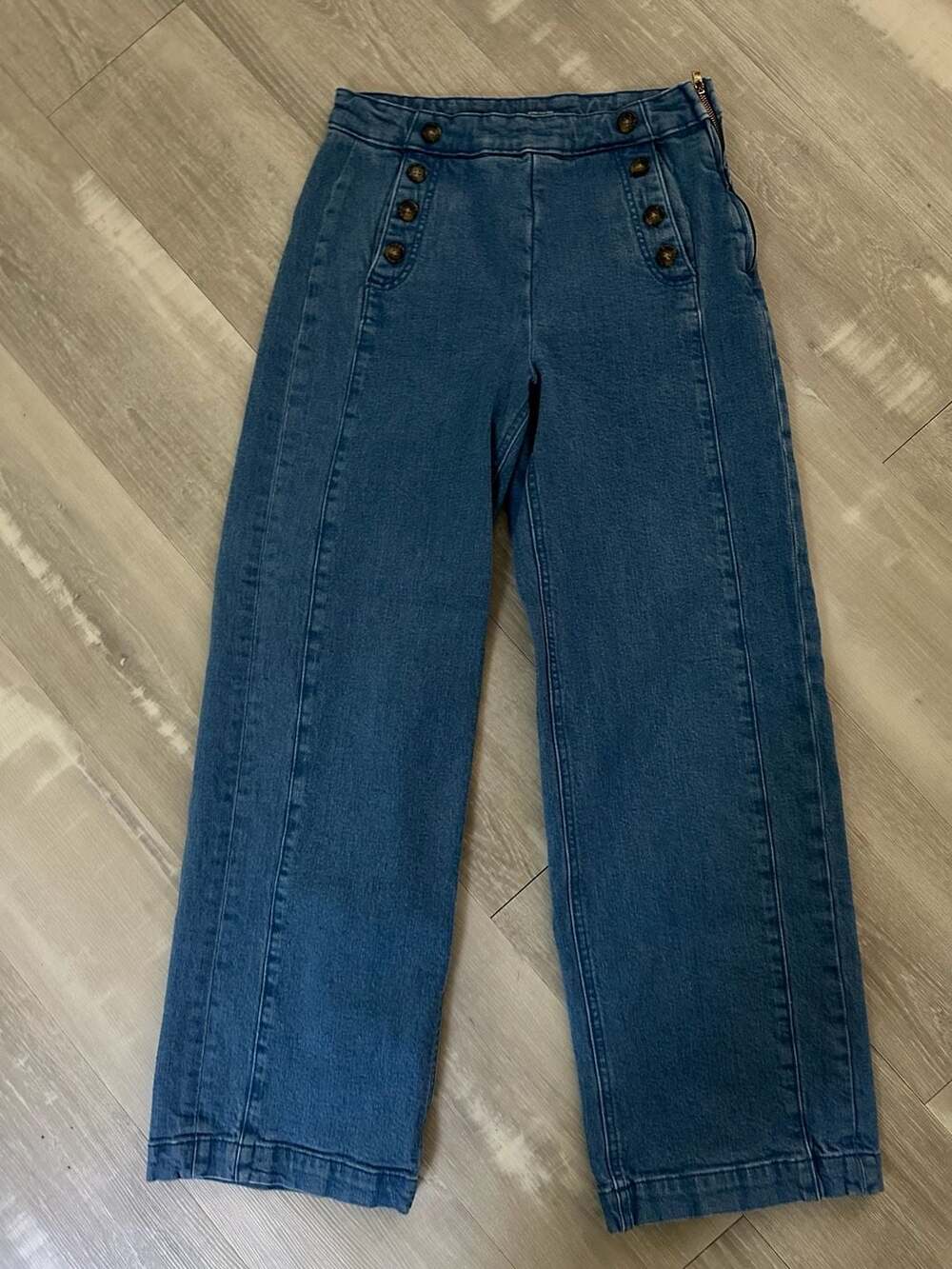 Old Navy Extra High-Rise Sky-Hi Wide-Leg Sailor Jeans